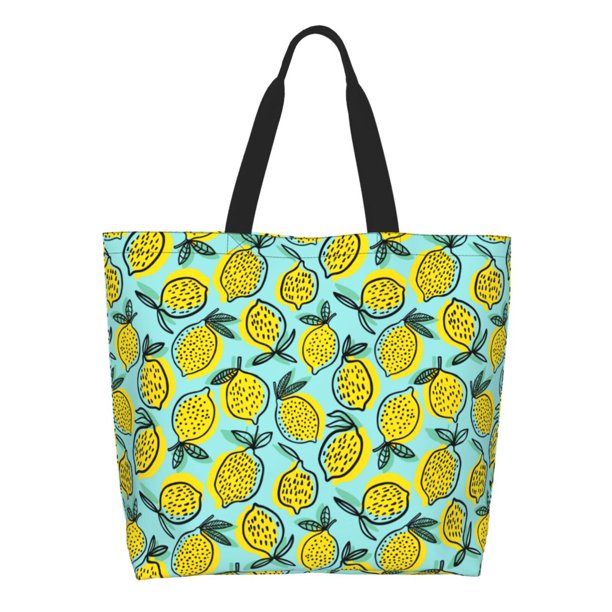 Easygdp Lemon1 Bolsas Tote para Mujer, Bolsos de Hombro para Viaje, Bolsos de Mano de Gran Capacidad para Compras y Trabajo