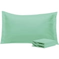 thumbnail image 1 of King Pillow Shams, Set of 2, 100% Brushed Microfiber, Soft and Cozy, Wrinkle, Fade, Stain Resistant (King, Sea Green), 1 of 6