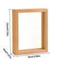 thumbnail image 2 of Mistaha Elegant Wood and Glass Photo Frame - Log - 5 Inch (9x13cm) - Bohemian Home Decor and Gift - Vertical or Horizontal Display - Unique Floral Preservation, 2 of 6