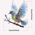 thumbnail image 5 of 2D Crystal Sky Blue Bird Painted Art Decor, Charming Sparkling Diamond Art Set, Window Decoration Hanging Gift for Bird Lovers, Home Holiday Decoration, Hanging Ornaments., 5 of 6