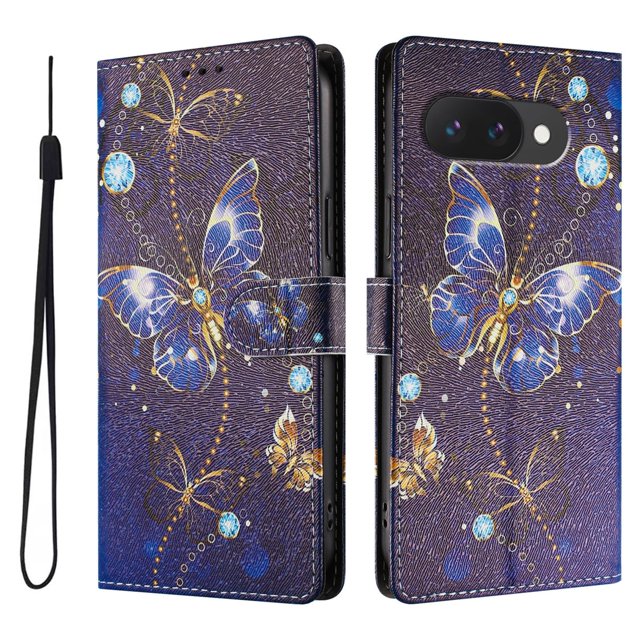 FOXDOCK Funda Tipo Cartera para Google Pixel 9A con Soporte y Correa – Diseño de Patrones Lindos