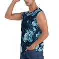 thumbnail image 3 of Lsque Ink Rose Print Men's Cotton Blend Sleeveless Muscle Shirts (S-3XL)- Moisture Wicking, Odor Protection, UPF 30+,Medium, 3 of 8