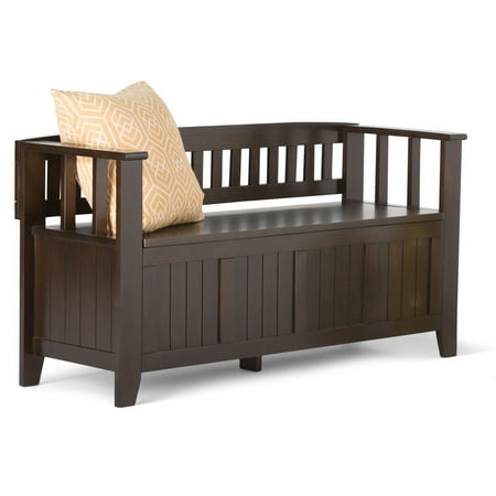 Simpli Home Acadian Entryway Storage Bench