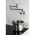 thumbnail image 2 of Kingston Brass KS8101RKX Webb Wall Mount Pot Filler Faucet with Knurled Handle, Polished Chrome, 2 of 7