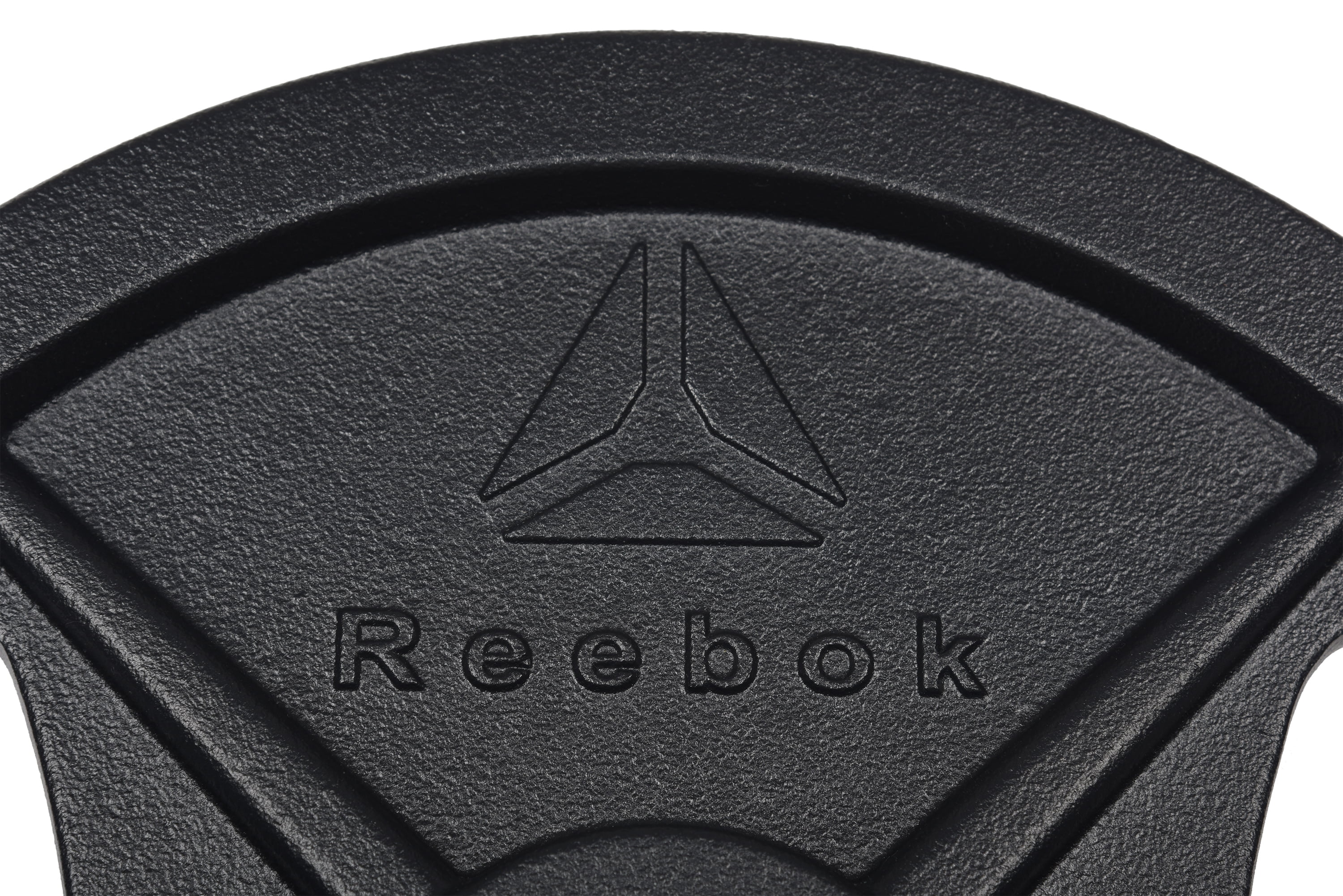 Reebok 25lb Olympic Cast Iron Precision Weight Plate with 2-Grip Handles for Strength Training