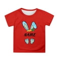 thumbnail image 4 of WOYY Boys Easter Short Sleeved T-Shirt Cartoon Bunny Print Round Neck T Shirt, Sizes 2-14, 4 of 4