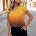 thumbnail image 5 of XYAIXT Short Sleeve T-shirt for Women Fashionable Print V Neck Ladies Blouse Summer Tops Casual Loose, 5 of 6