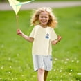 thumbnail image 4 of MIASHUI Ensemble d'Été Deux Pièces T-Shirts Graphiques à Manches Courtes et Shorts, Beige, 2-3 Ans, 4 of 4