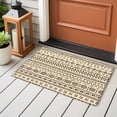 thumbnail image 4 of 2x3 Ft Entryway Area Rug, Abstract Boho Kitchen Rug Runner Washable Floor Mat, Modern African Ethnic Geometric Beige Non Slip Indoor Door Mat Throw Carpet for Bathroom Living Room Bedroom, 4 of 8