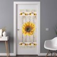 thumbnail image 2 of Vintage Sunflower Window Privacy Film,Wooden Yellow Summer Botanical Floral Retro Static Cling UV Sun Blocking Heat Control Window Tint Day and Night,Non-Adhesive One Way Privacy Cover 35.4''x78.7'', 2 of 7