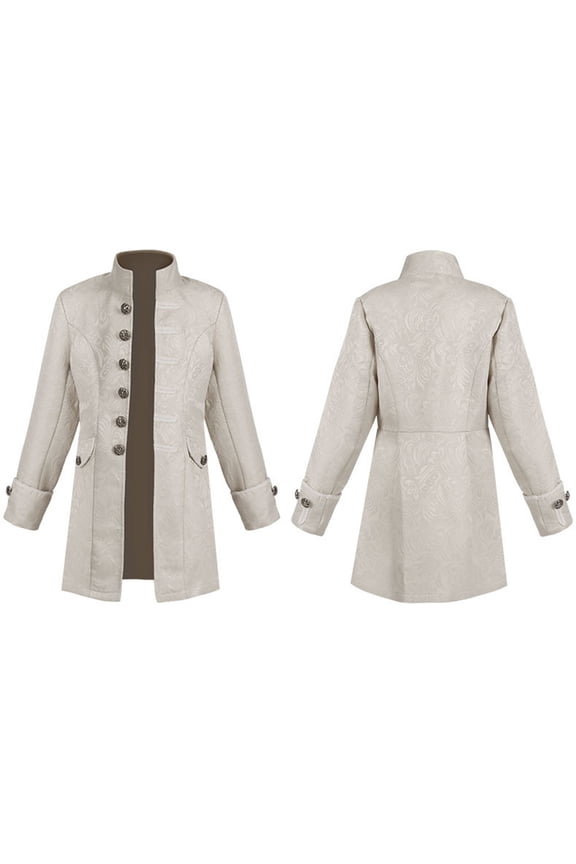 Boys Steam Punk Jacket Gothic Dovetail Design Halloween Retro Uniform Style Boys Outerwear Kids School Musical Party Performance Fashion Coat