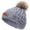 Gray, variant on GRNSHTS Toddler Kids Boys Girls Winter Hats Warm Knitted Crochet Beanie Plain Pom Caps (Beige)