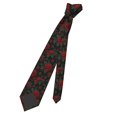 thumbnail image 5 of Naloa Roses Print Solid Color Tie Formal Necktie for Men，Suitable for business, daily life, work, 5 of 5