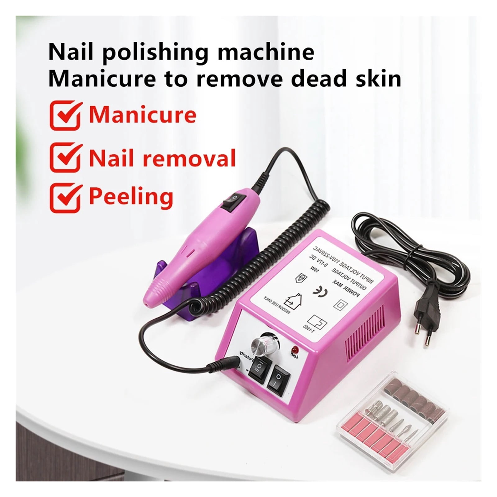 Professional Electric Nail Drill Machine Set Nail Files Drill Bits Gel Polish Remover Portable Nail Polisher Equipment