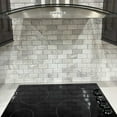 thumbnail image 5 of The Tile Life Santorini Beveled Volakas Marble Subway Mosaic Tile - 12 x 12 in. - Polished - 1-Piece - Wall, Backsplash, 5 of 8