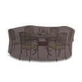 thumbnail image 4 of COVERS&ALL Round Dining Table Set Cover, Made of 18 Oz Waterproof & UV-Resistant Cover Tuff Fabric, Suitable for Indoors/Outdoors (95”, Coffee), 4 of 6