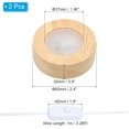 thumbnail image 2 of PATIKIL 2.4 Inch Wooden LED Light Base, 2pcs Wood Light Display Base Stand Lighting with Switch for 3D Crystal Glass Aroma Stone Art, Colorful Light, 2 of 7
