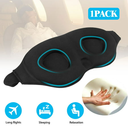Travel Sleeping Eye Mask 3D Memory Foam Padded Shade Sleep Blindfold with Ear Plugs for Men Women Kids