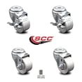 thumbnail image 2 of 3 Inch Semi Steel Wheel Swivel Bolt Hole Caster Set with 2 Brake Service Caster, 2 of 2