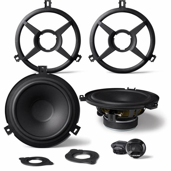 Alpine 6.5" Component Speakers Fit Jeep Wrangler 2015-18 SPV-65X-WRA
