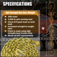 thumbnail image 4 of Cadena para carpetas de transporte FITHOIST G80 de 5/16 pulgadas x 15 pies | Cadena de remolque con ganchos de agarre tipo horquilla | Carga de trabajo segura de 4 900 libras | Cadena resistente para, 4 of 5