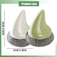 thumbnail image 2 of Cast Iron Cleaner Scrubber with Detachable Handle,Kitchen Scrub Brush ,Scrubber For Cookware,Scrubbing Sponge Scrub Brush to Clean Pan,Skillet,Grill,Sinks,2.36x3.54 inch(Green), 2 of 6