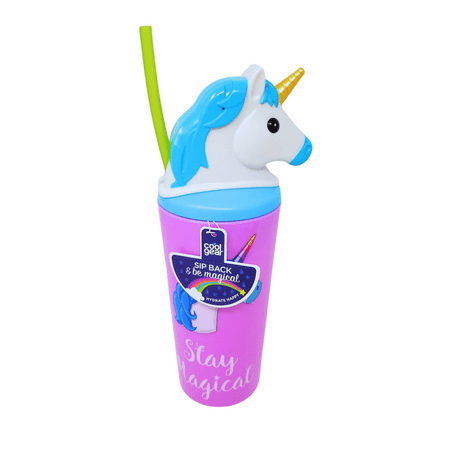 

Purple Unicorn Plastic Drinking Cups with Straws and Lids 18 oz Spill Proof Reusable Cute Tumbler with Lid & Straw BPA Free Decorative Water Bottle Holiday School Birthday Gifts Party Favors