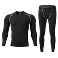 thumbnail image 2 of Bmisegm Mens Thermal Underwear Mens Thickening and Quick Heating Clothing Pant Set Thermal Underwear for Women Grey XL, 2 of 9