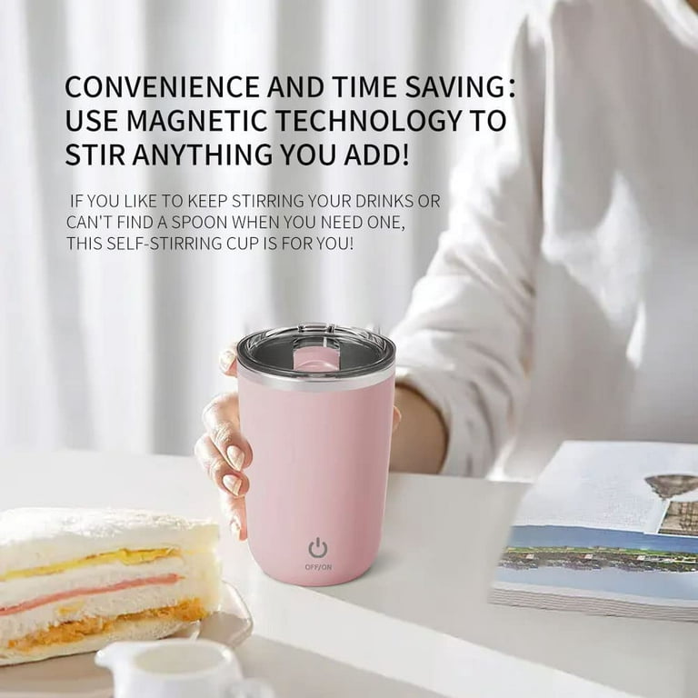 Magnetic Self Stirring Coffee Mug, No Battery, Switch and Spoon, for  Office, Home & Travel