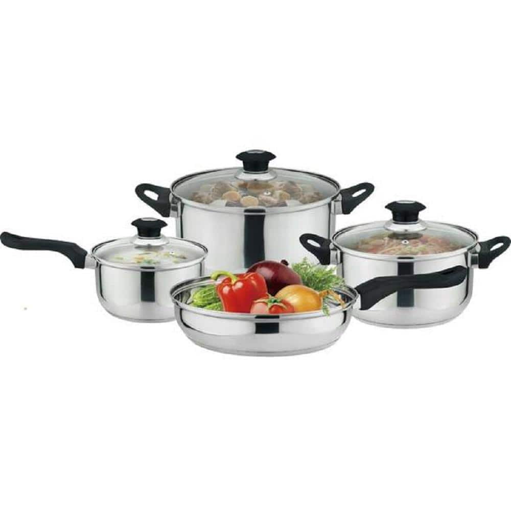 Calphalon Classic Stainless Steel 10-Piece Cookware Set - Pots, Pans, Lids For Everyday Cooking