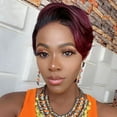 thumbnail image 4 of EIMELI Perruque Humaine Courte Perruque pour Femme Noire Cheveux Courts Brun Foncé Partielle, 4 of 6