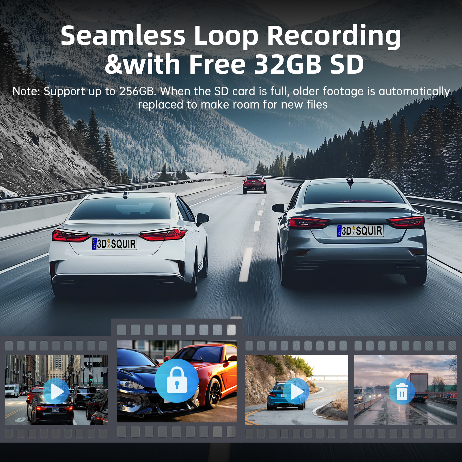 FFN 4K+1080P Dual Dash Cam with WiFi & Night Vision photo 8