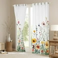 thumbnail image 3 of Manfei Colorful Flower Blackout Curtains Set of 2 (52x84 Each),Retro Rustic Floral Window Curtains,Natural Plant Theme Curtains and Drapes For Girl Kids,Microfiber Bedroom Decor, 3 of 6