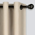 thumbnail image 4 of Eclipse Gabriella Textured Solid Absolute Zero 100% Grommet Top Blackout Window Panel, Off-White, 40x95, 4 of 8