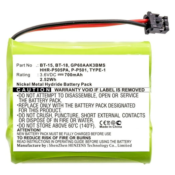 Batteries N Accessories BNA-WB-H9243 Cordless Phone Battery - Ni-MH, 3.6V, 700mAh, Ultra High Capacity