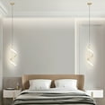 thumbnail image 4 of Modern Spiral LED Pendant Light Fixture Island Light Fixture LED Hanging Lamp Living Room Lighting For Living Room Bedroom Kitchen SinkGold, 4 of 8