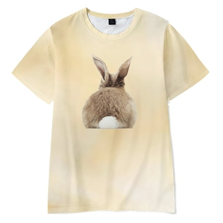 

Easter T-shirts Cartoon Printed Girls Tees Children Tops Short-sleeve Clothes for Summer Kids Outfits(C04-Size 160)