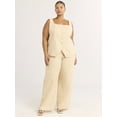 thumbnail image 2 of Scoop Women's and Women's Plus Linen Blend Longline Vest, Sizes XS-4X, 2 of 5