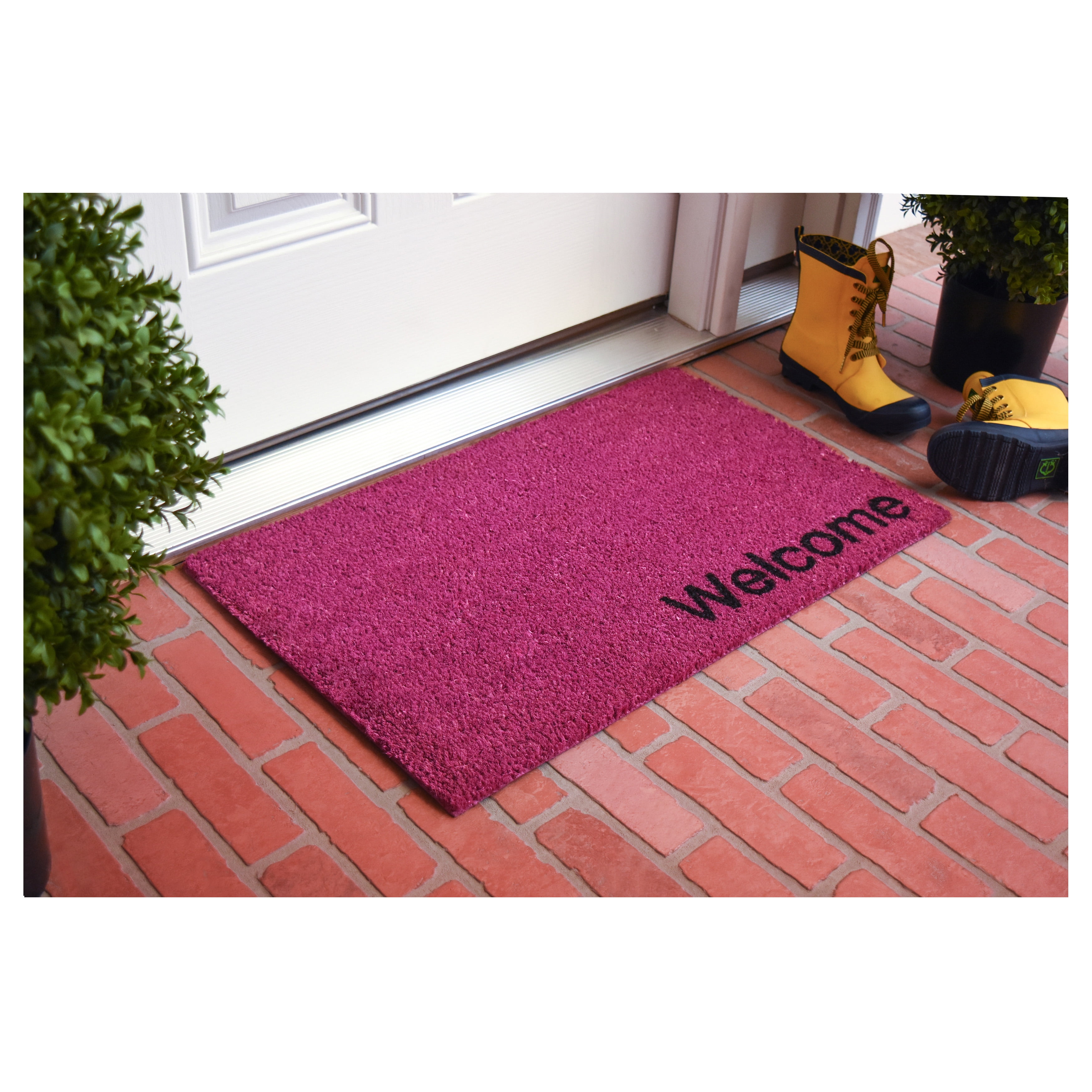 Collins Magenta Pastel Welcome Doormat,17" x 29"