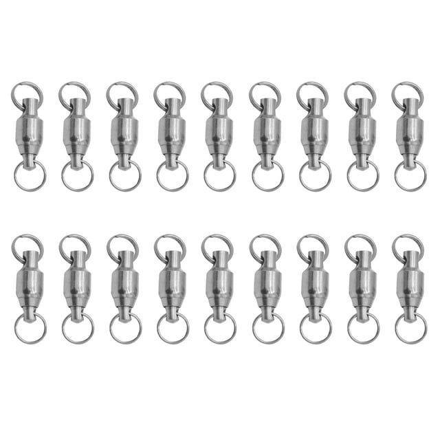 Ndcxsfigh Conector Giratorio Rodamiento Bolas 20 Piezas Equipo Terminal Pesca Rodante (tamaño 5)
