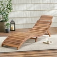 thumbnail image 2 of LINJH Lisbon Outdoor Wood Folding & Portable Chaise Lounge, 2 of 8