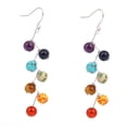 thumbnail image 1 of Boucles d'Oreilles Veines 7 Couleurs Bijoux Filles Pierre Colorée Aiguille Courbée 6mm Boucles d'Oreilles Roue Perle, 1 of 2