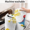 thumbnail image 5 of White Cartoon Dinosaurs Skateboards Pattern Bathroom Rugs Mat,Non Slip Microfiber Bathroom Rug,Rubber Backing,Soft Bathroom Mats for Bathroom Floor,Tub and Shower,60x24in(150x60cm), 5 of 5