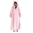 thumbnail image 2 of FhsagQ Pyjamas Hommes Pyjamas Trunks Taille Basse Hiver Hommes et Femmes Broderie en Flanelle Couleur Unie Mode Grande Taille Robe de Nuit à Capuche Pyjamas Bikini String S, 2 of 8