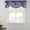 Red, variant on Independence Day Tie Up Valance Curtains for Windows, Kitchen Curtains Window Treatments, Hot Air Balloon Patriotic Star Short Window Shades Valances for Bedroom Bathroom Cafe 42"x18"