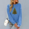 thumbnail image 7 of Horkkom Womens Christmas Sweater Christmas Tree Print Graphic Sweatshirts Holiday Party Crewneck Sweatshirts XXXL, 7 of 7