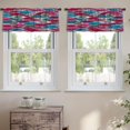 thumbnail image 2 of LALILO Kitchen Curtain Valance Mexican Repeat Art Aztec Rod Pocket Window Curtain 52"x 18" Set of 2, 2 of 5
