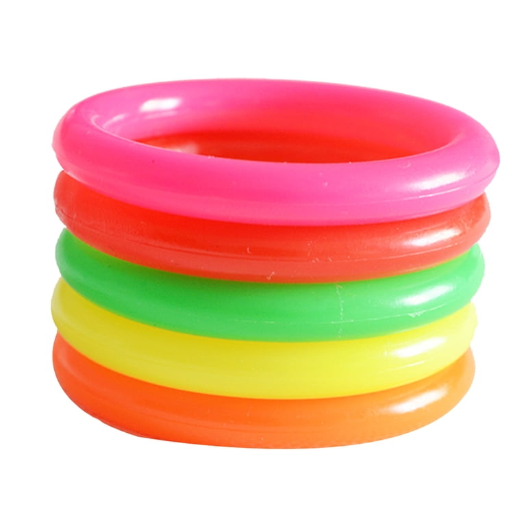 Fun Time Fun Ring Ring Toss 36-Piece Colorful Toss Ring Set - 5 Size Plastic Throwing ...