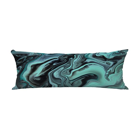 ECZJNT Dark Green Marble Mint Blue Color Mix Pillow Cover Body Pillowcase Pillow Protector 20x60 Inch