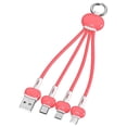 thumbnail image 3 of Llavero de carga multi del silicón del cable 3 en 1 cable de la carga compatible para USB micro/tipo C, 3 of 7